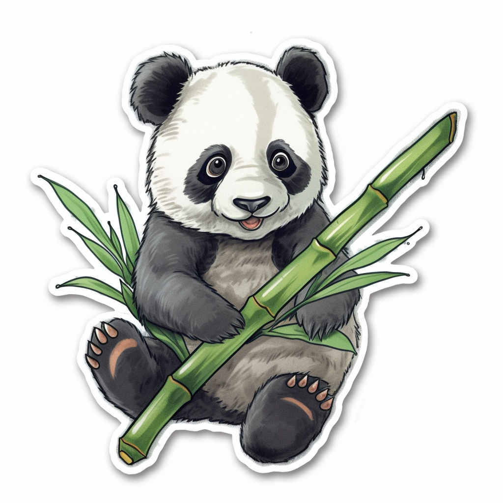 Cute and adorable Panda Vinyl Decal Sticker for Car, Laptop, Tumbler and more # 0010791