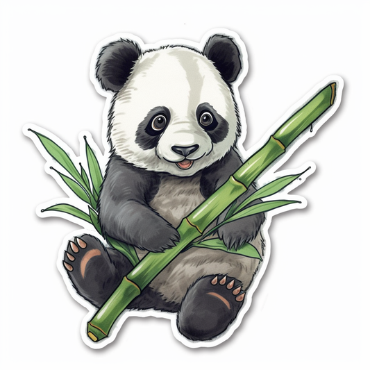 Cute and adorable Panda Vinyl Decal Sticker for Car, Laptop, Tumbler and more # 0010791