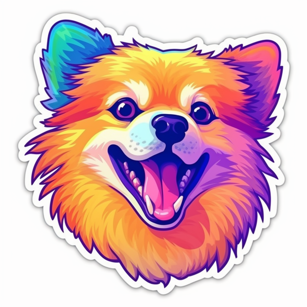 Cute and Adorable Pomeranian Vinyl Decal Sticker for Car, Laptop, Tumbler and more # 0011145