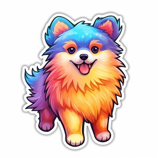 Cute and Adorable Pomeranian Vinyl Decal Sticker for Car, Laptop, Tumbler and more # 0011142