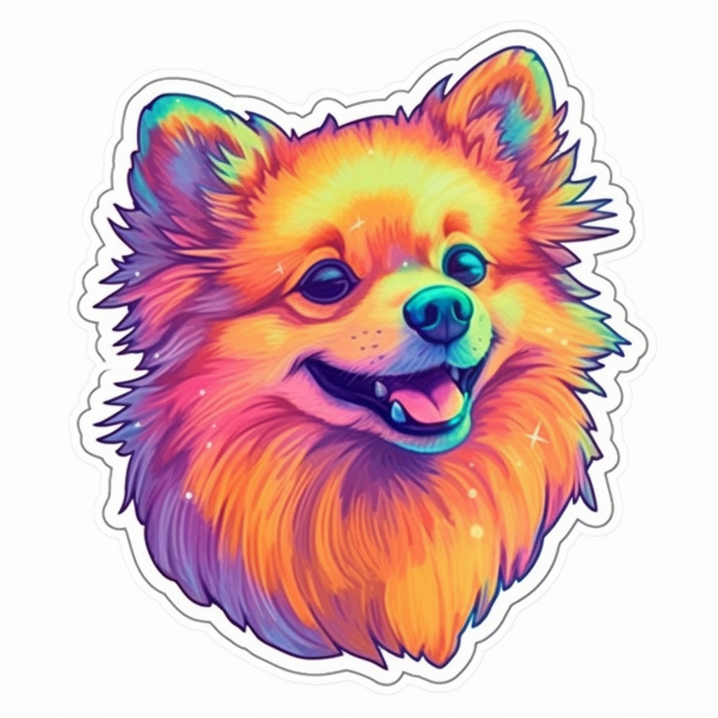 Cute and Adorable Pomeranian Vinyl Decal Sticker for Car, Laptop, Tumbler and more # 0011146
