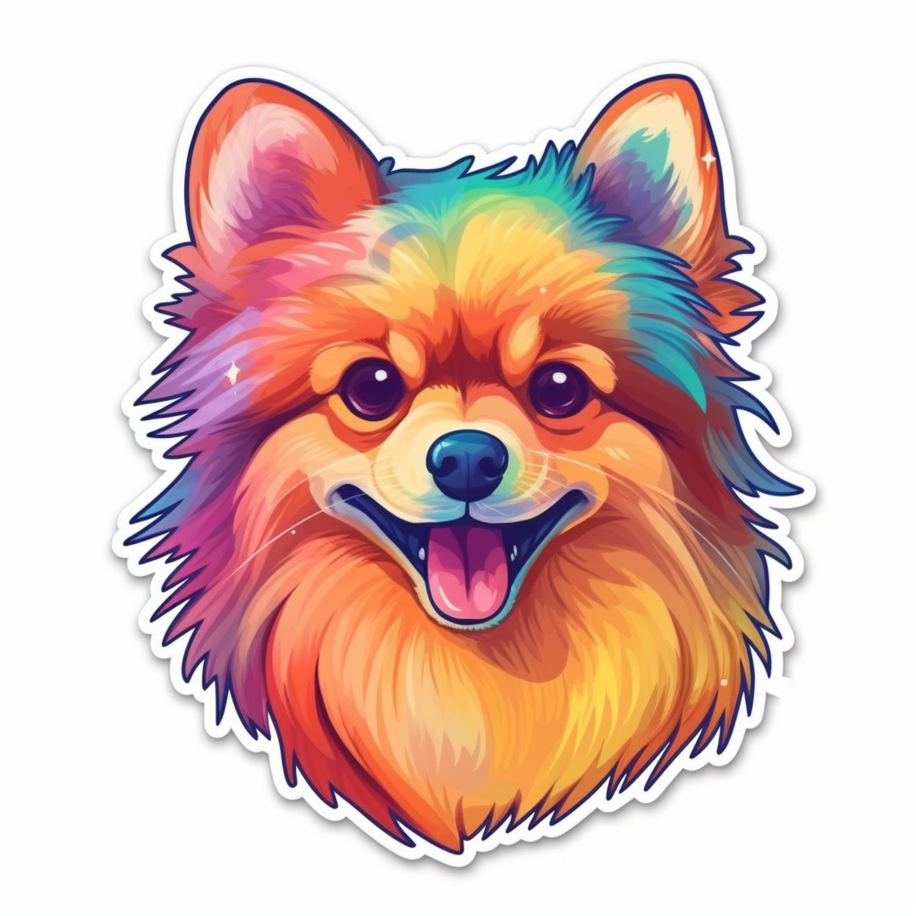 Cute and Adorable Pomeranian Vinyl Decal Sticker for Car, Laptop, Tumbler and more # 0011167