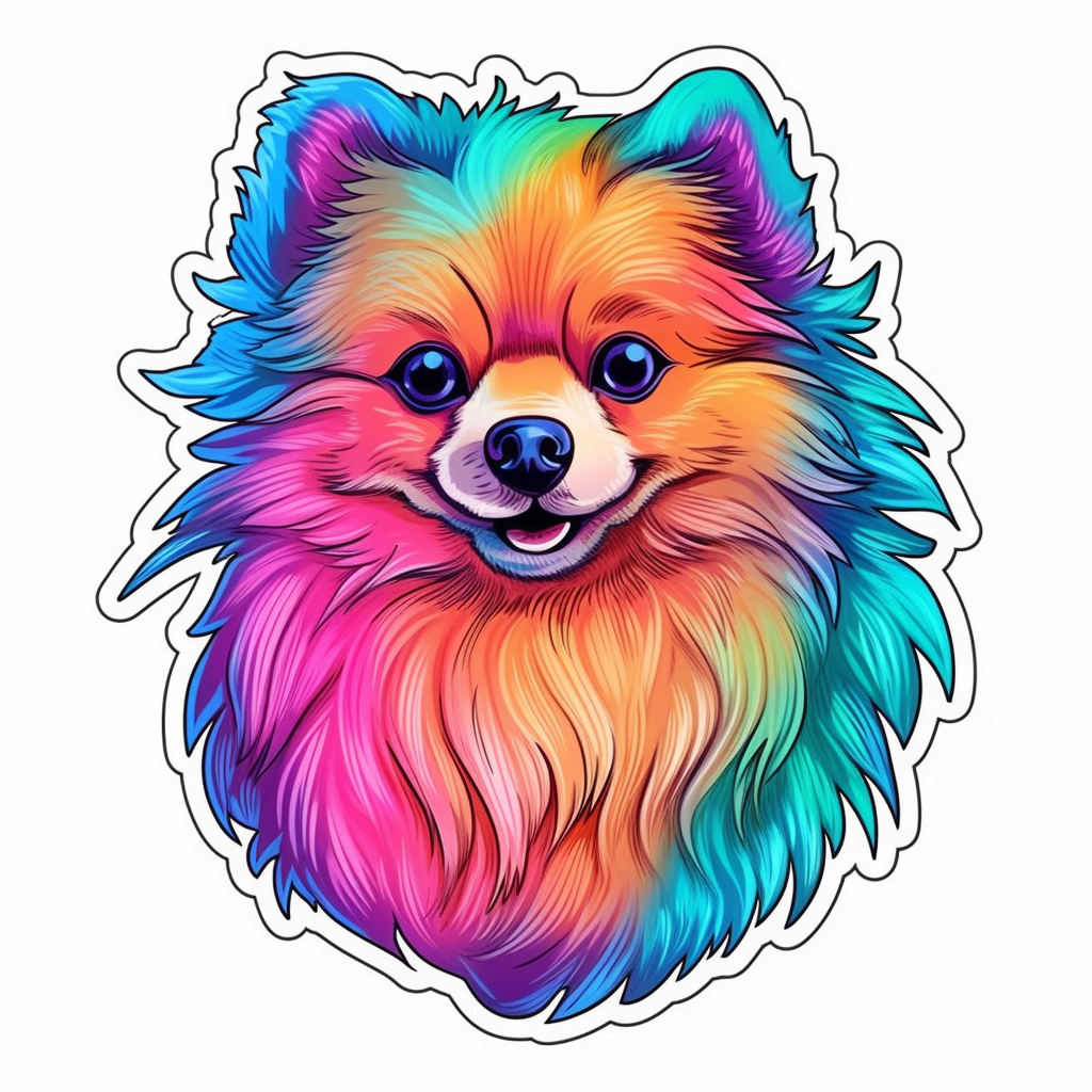 Cute and Adorable Pomeranian Vinyl Decal Sticker for Car, Laptop, Tumbler and more # 0011162