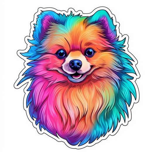 Cute and Adorable Pomeranian Vinyl Decal Sticker for Car, Laptop, Tumbler and more # 0011162