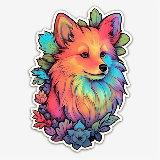 Cute and Adorable Pomeranian Vinyl Decal Sticker for Car, Laptop, Tumbler and more # 0011166