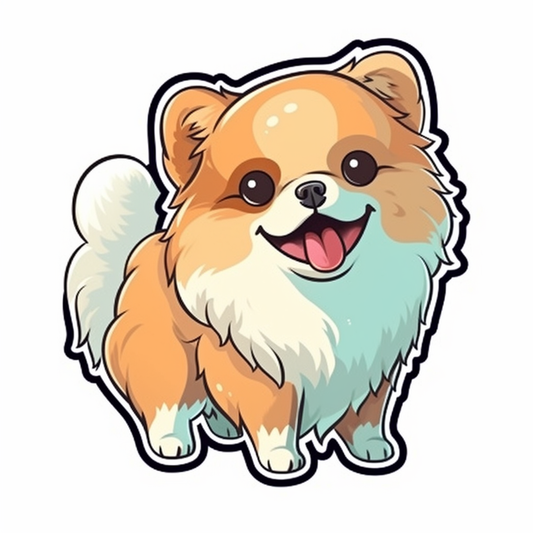 Pomeranian Dog Vinyl Decal Sticker for Car, Laptop, Tumbler and more # 002261