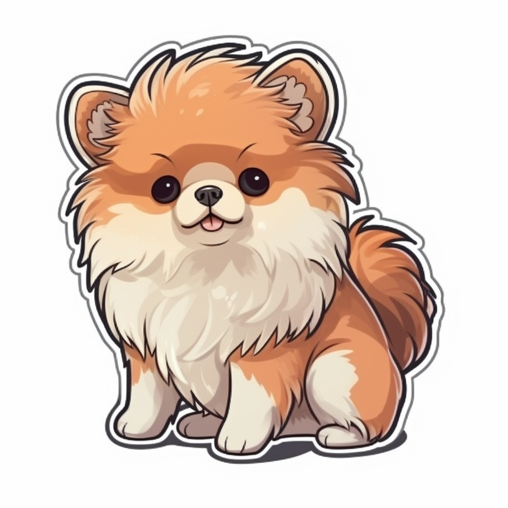 Pomeranian Dog Vinyl Decal Sticker for Car, Laptop, Tumbler and more # 1908
