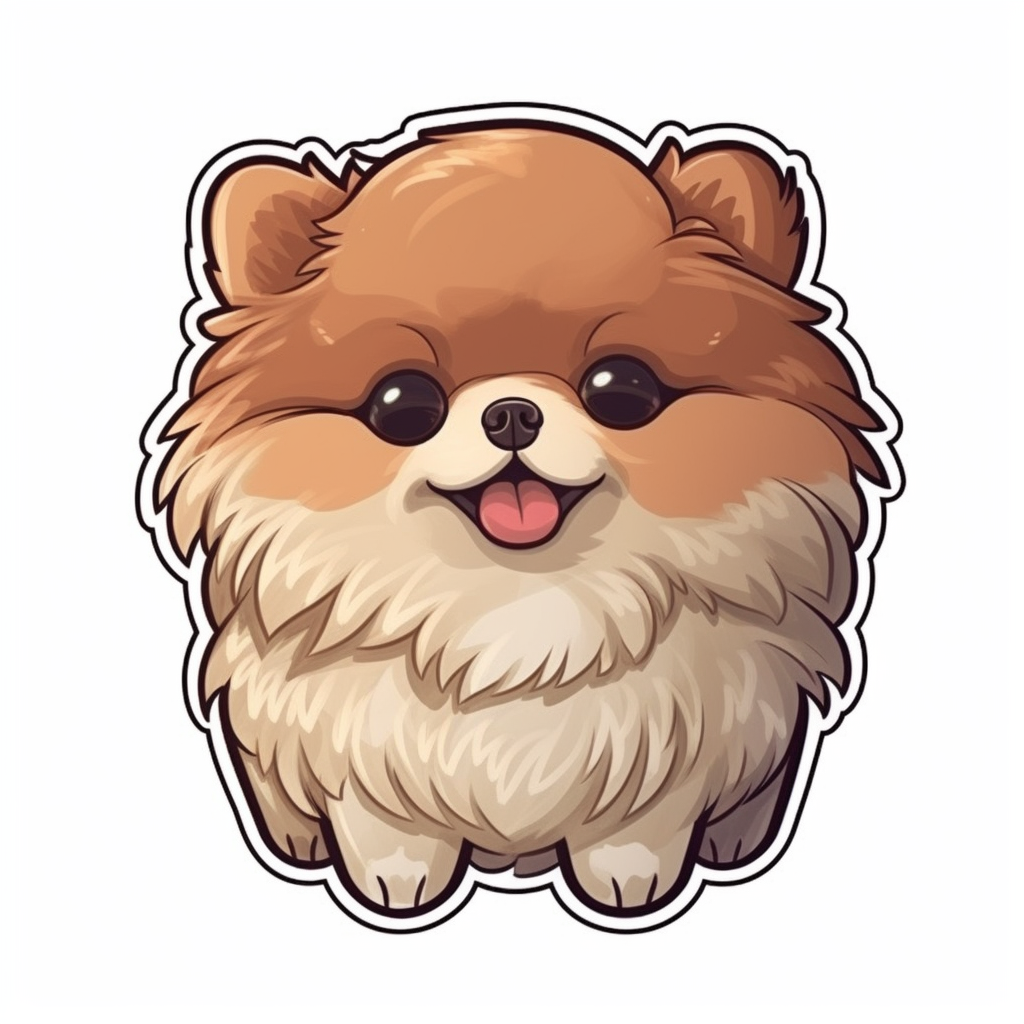 Pomeranian Dog Vinyl Decal Sticker for Car, Laptop, Tumbler and more # 002351