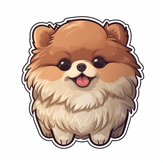 Pomeranian Dog Vinyl Decal Sticker for Car, Laptop, Tumbler and more # 002351
