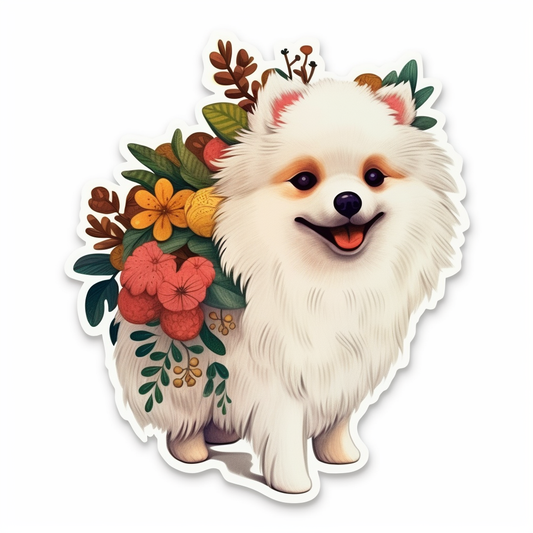 Pomeranian Dog Vinyl Decal Sticker for Car, Laptop, Tumbler and more # 1894