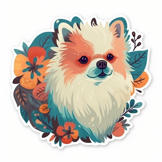 Pomeranian Dog Vinyl Decal Sticker for Car, Laptop, Tumbler and more # 1895
