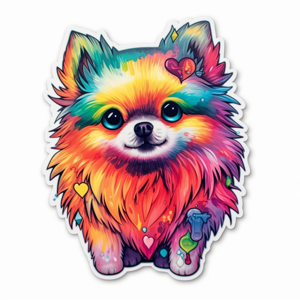 Pomeranian Dog Vinyl Decal Sticker for Car, Laptop, Tumbler and more # 1873