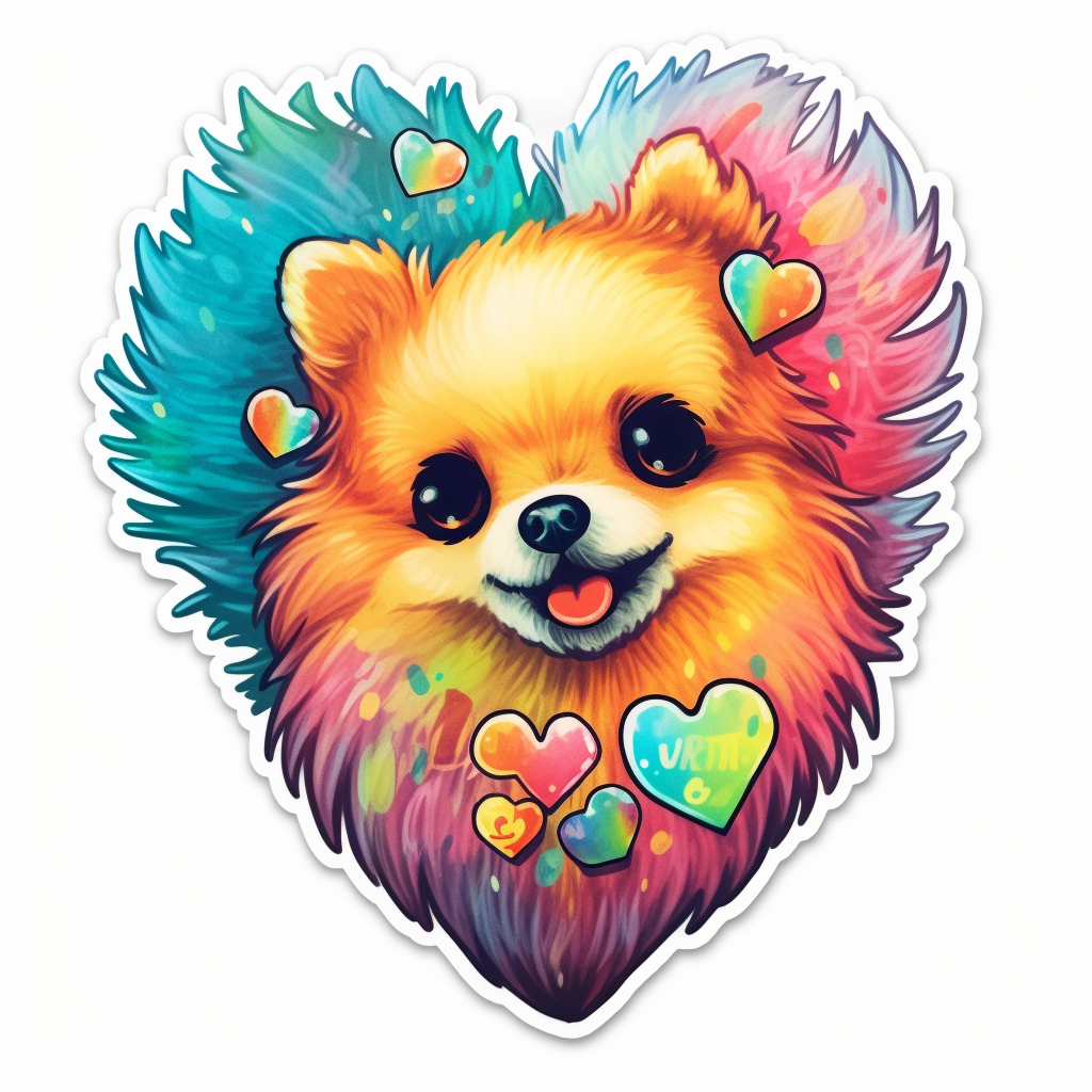 Pomeranian Dog Vinyl Decal Sticker for Car, Laptop, Tumbler and more # 1863