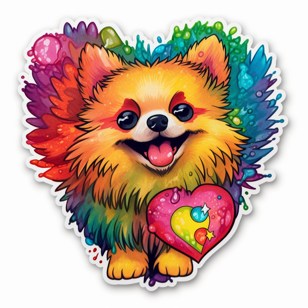 Pomeranian Dog Vinyl Decal Sticker for Car, Laptop, Tumbler and more # 002775