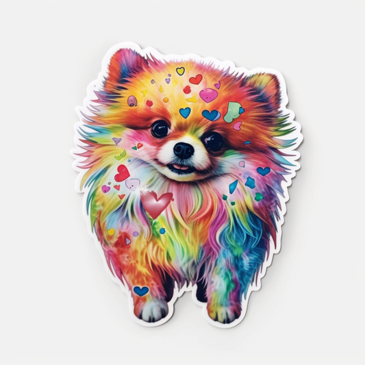 Pomeranian Dog Vinyl Decal Sticker for Car, Laptop, Tumbler and more # 1876