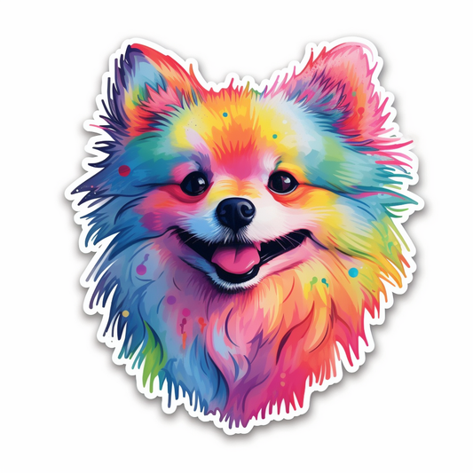 Pomeranian Dog Vinyl Decal Sticker for Car, Laptop, Tumbler and more # 1878