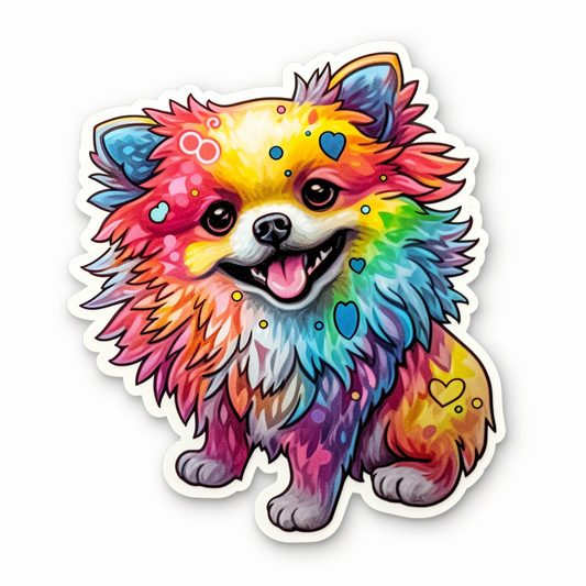 Pomeranian Dog Vinyl Decal Sticker for Car, Laptop, Tumbler and more # 1861
