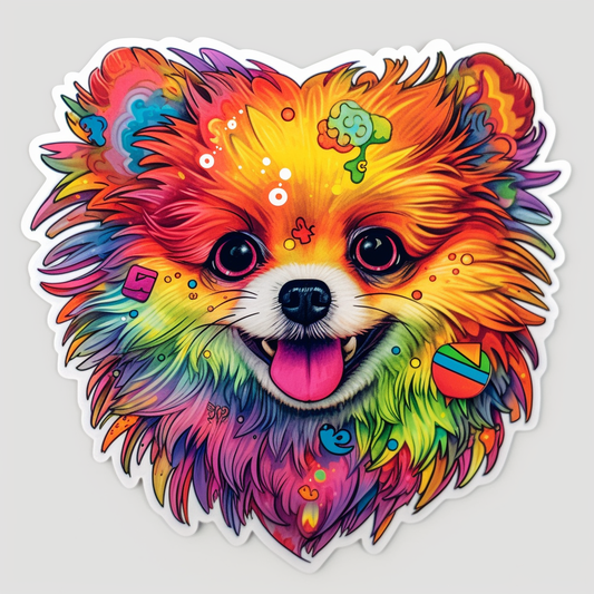 Pomeranian Dog Vinyl Decal Sticker for Car, Laptop, Tumbler and more # 1916