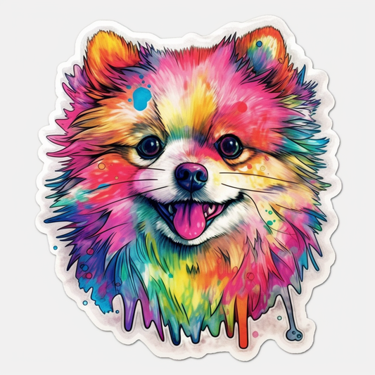 Pomeranian Dog Vinyl Decal Sticker for Car, Laptop, Tumbler and more # 1856