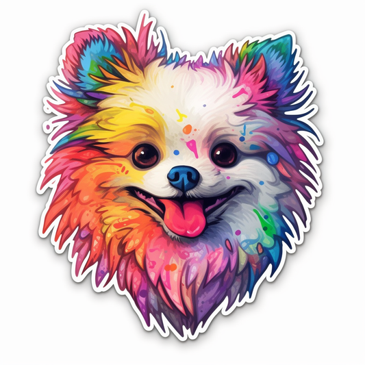 Pomeranian Dog Vinyl Decal Sticker for Car, Laptop, Tumbler and more # 1865