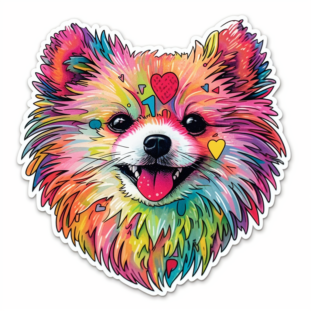 Pomeranian Dog Vinyl Decal Sticker for Car, Laptop, Tumbler and more # 1917