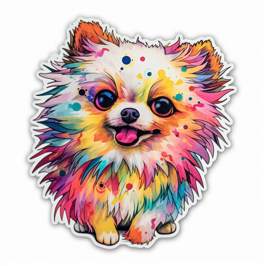 Pomeranian Dog Vinyl Decal Sticker for Car, Laptop, Tumbler and more # 1859