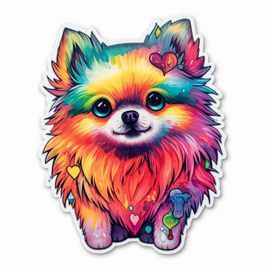 Pomeranian Dog Vinyl Decal Sticker for Car, Laptop, Tumbler and more # 002656