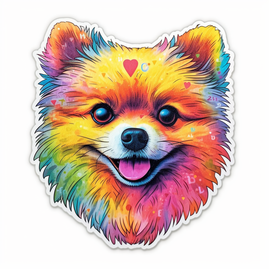 Pomeranian Dog Vinyl Decal Sticker for Car, Laptop, Tumbler and more # 1853