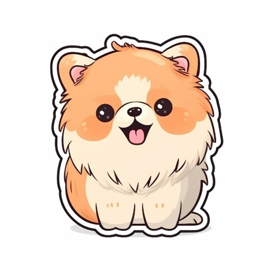 Pomeranian Dog Vinyl Decal Sticker for Car, Laptop, Tumbler and more # 1890
