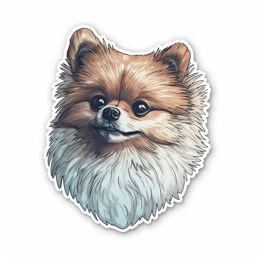 Pomeranian Dog Vinyl Decal Sticker for Car, Laptop, Tumbler and more # 002669