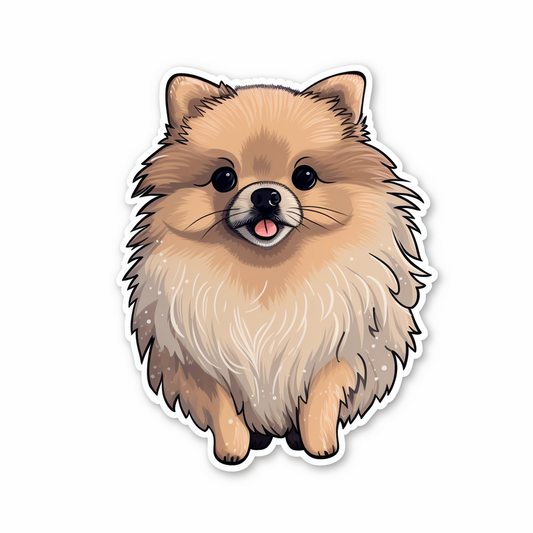 Pomeranian Dog Vinyl Decal Sticker for Car, Laptop, Tumbler and more # 002500