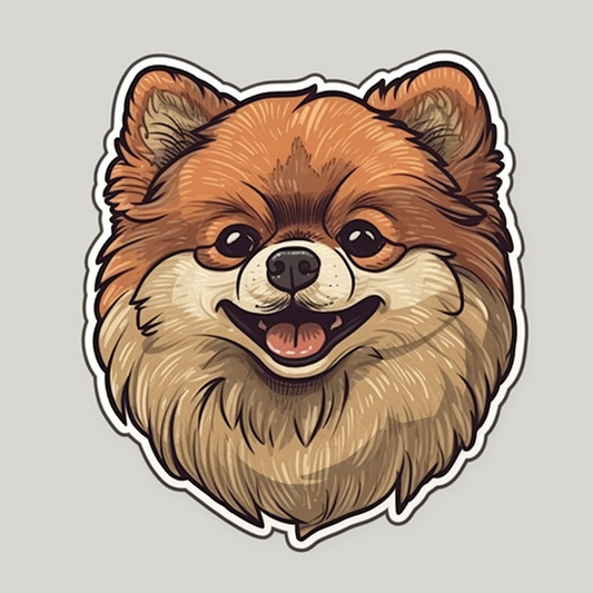 Pomeranian Dog Vinyl Decal Sticker for Car, Laptop, Tumbler and more # 1870