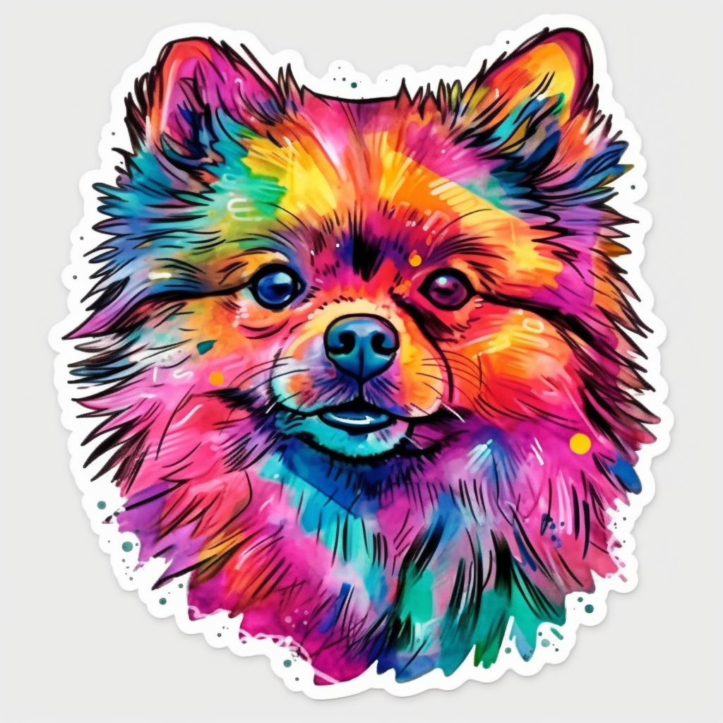 Pomeranian Dog Vinyl Decal Sticker for Car, Laptop, Tumbler and more # 002651