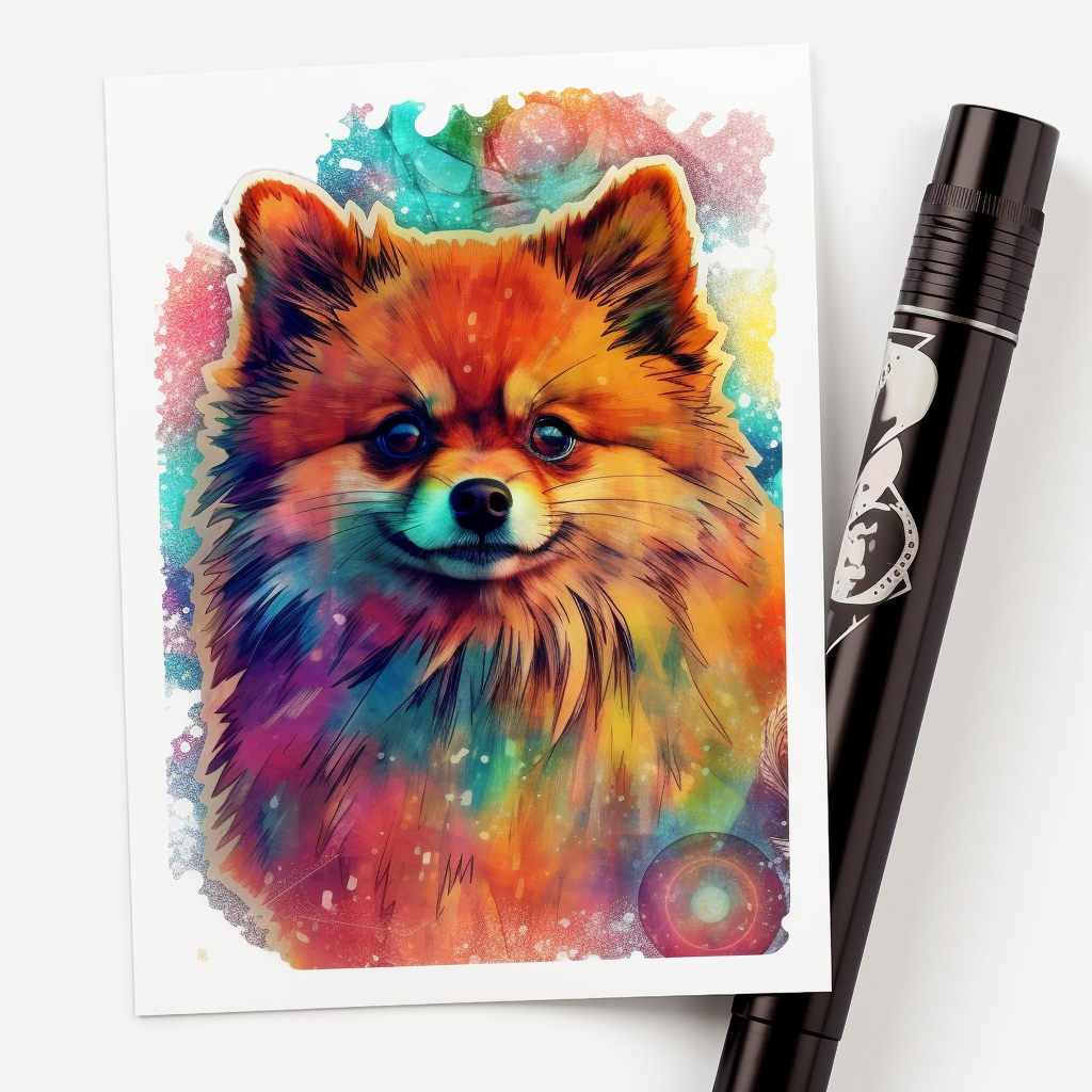 Pomeranian Dog Vinyl Decal Sticker for Car, Laptop, Tumbler and more # 1854