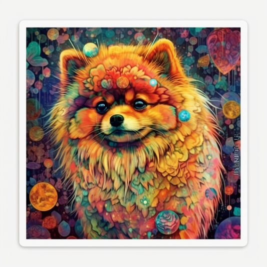 Pomeranian Dog Vinyl Decal Sticker for Car, Laptop, Tumbler and more # 1867