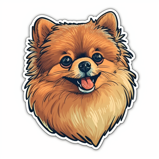 Pomeranian Dog Vinyl Decal Sticker for Car, Laptop, Tumbler and more # 002631