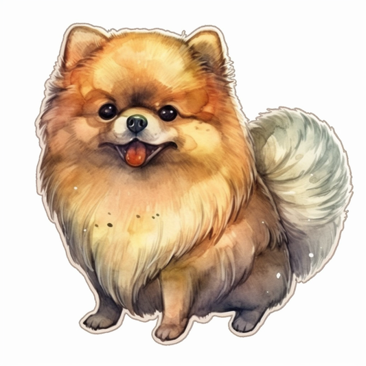 Pomeranian Dog Vinyl Decal Sticker for Car, Laptop, Tumbler and more # 002646