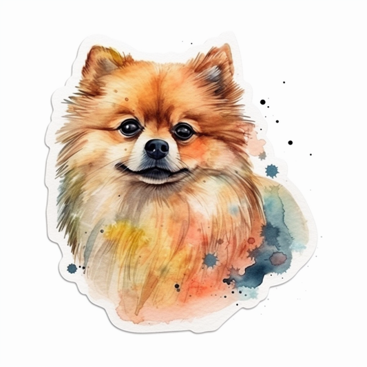 Pomeranian Dog Vinyl Decal Sticker for Car, Laptop, Tumbler and more # 1886