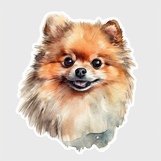 Pomeranian Dog Vinyl Decal Sticker for Car, Laptop, Tumbler and more # 002583