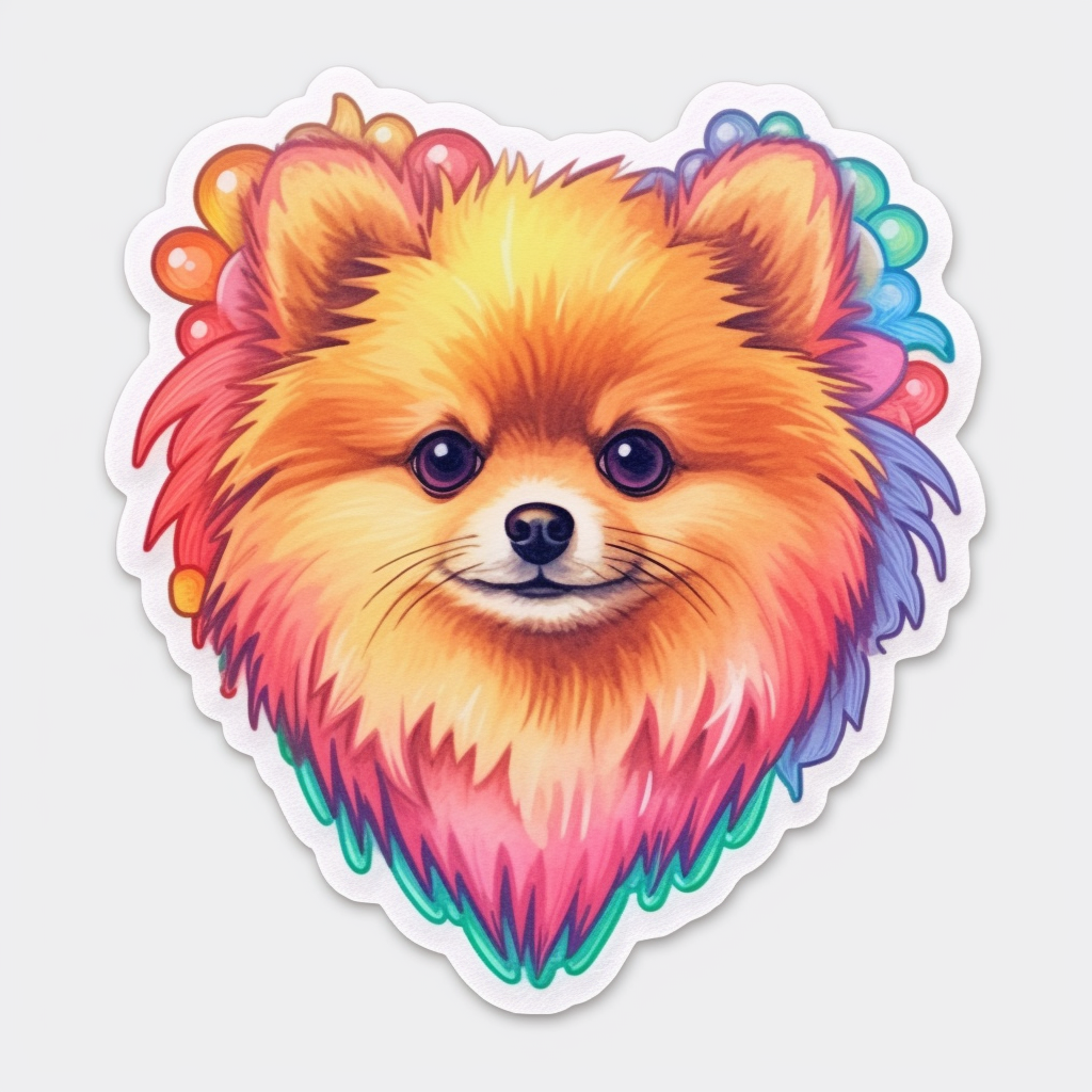 Cute and Adorable Pomeranian Vinyl Decal Sticker for Car, Laptop, Tumbler and more # 0011159