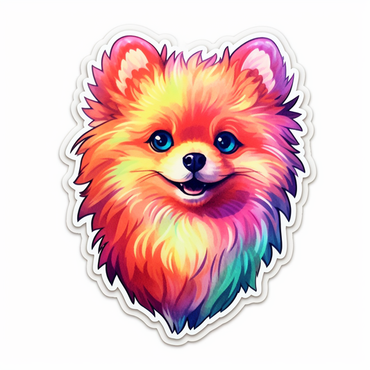 Cute and Adorable Pomeranian Vinyl Decal Sticker for Car, Laptop, Tumbler and more # 0011147