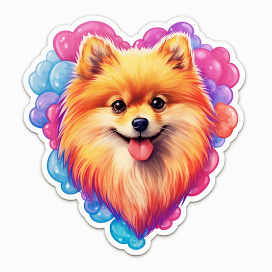 Pomeranian Adorable Vinyl Decal Sticker for Car, Laptop, Tumbler and more # 0011249