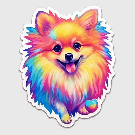 Pomeranian Adorable Vinyl Decal Sticker for Car, Laptop, Tumbler and more # 0011261
