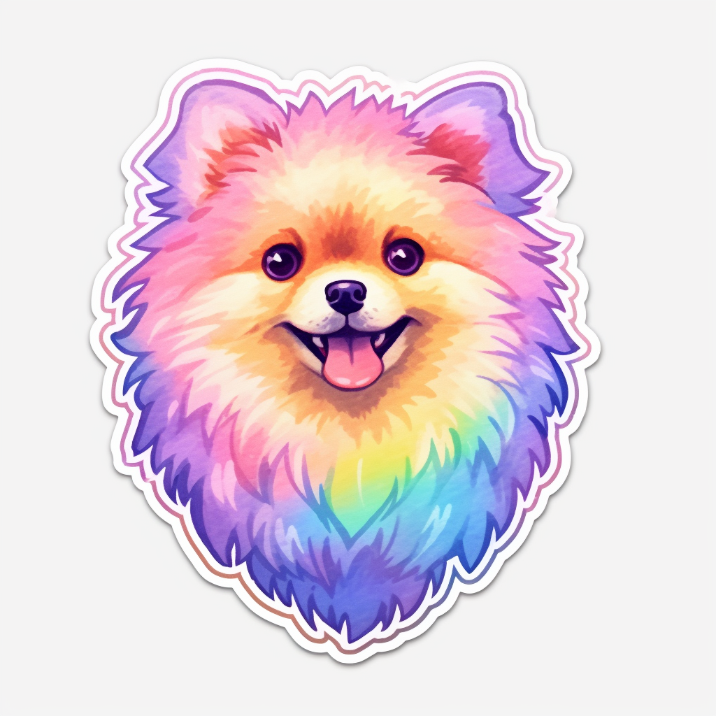 Pomeranian Adorable Vinyl Decal Sticker for Car, Laptop, Tumbler and more # 0011250