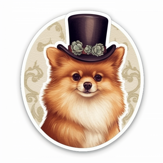 Cute and Adorable Pomeranian Vinyl Decal Sticker for Car, Laptop, Tumbler and more # 0011141