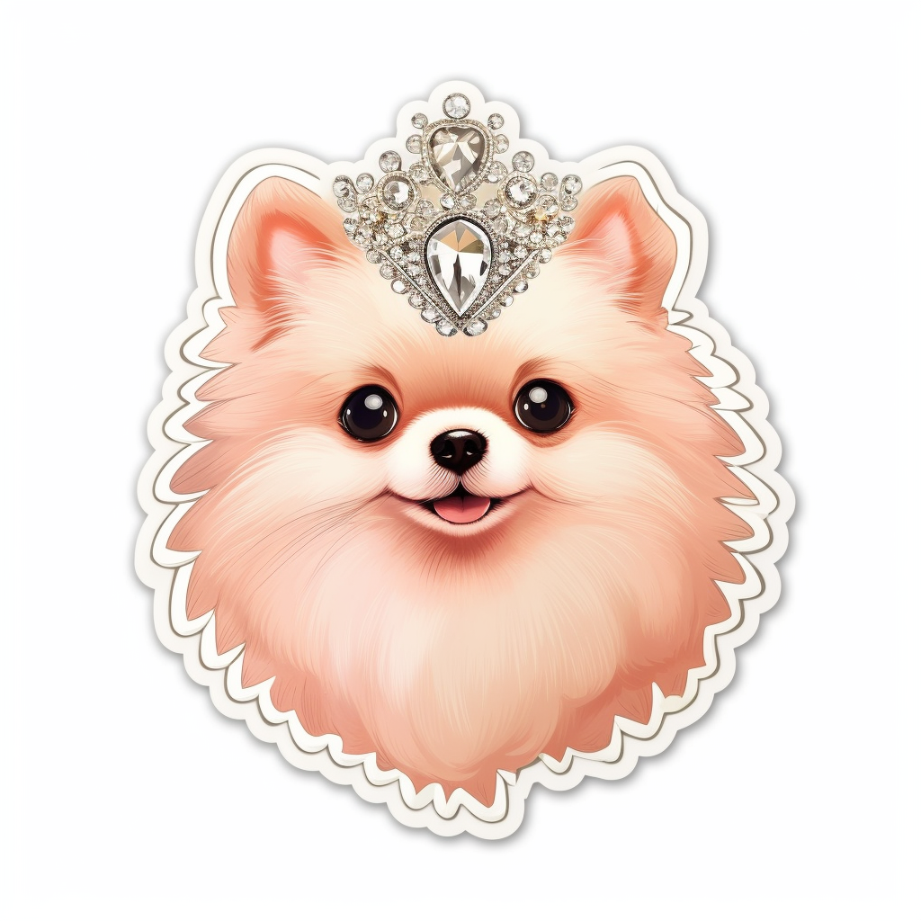 Cute and Adorable Pomeranian Vinyl Decal Sticker for Car, Laptop, Tumbler and more # 0011140