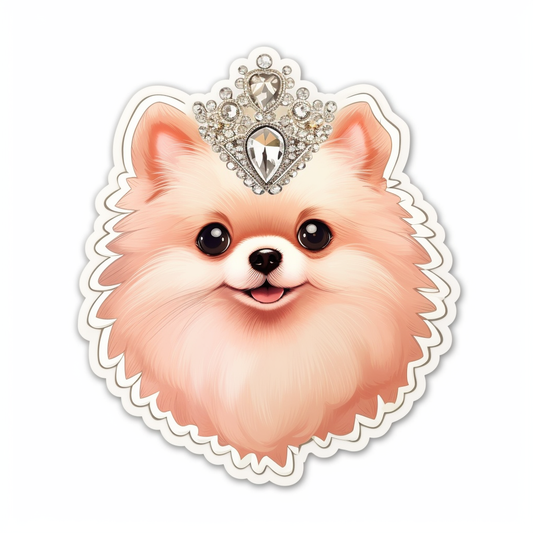 Cute and Adorable Pomeranian Vinyl Decal Sticker for Car, Laptop, Tumbler and more # 0011140