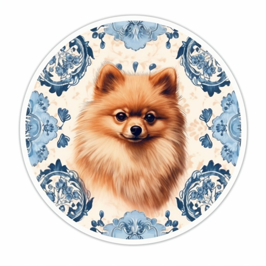 Cute and Adorable Pomeranian Vinyl Decal Sticker for Car, Laptop, Tumbler and more # 0011144
