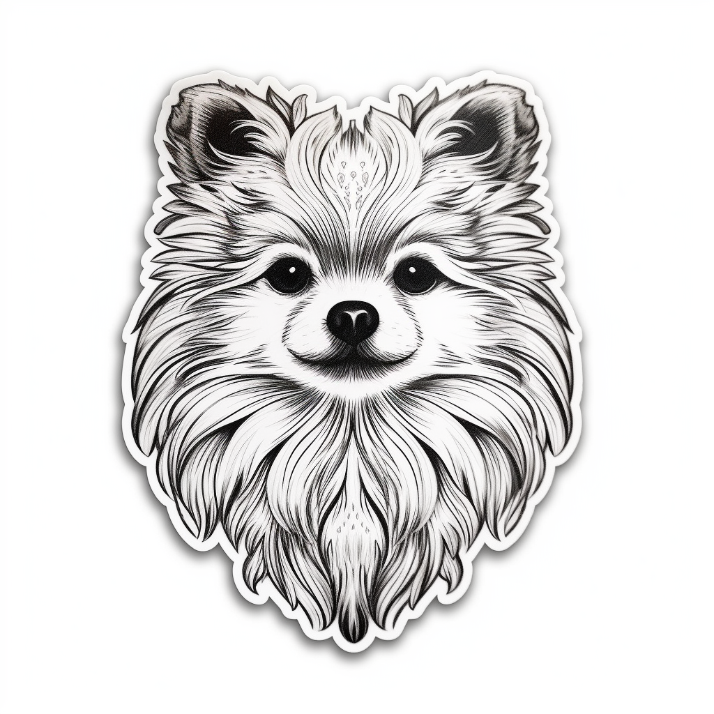 Cute and Adorable Pomeranian Vinyl Decal Sticker for Car, Laptop, Tumbler and more # 0011136