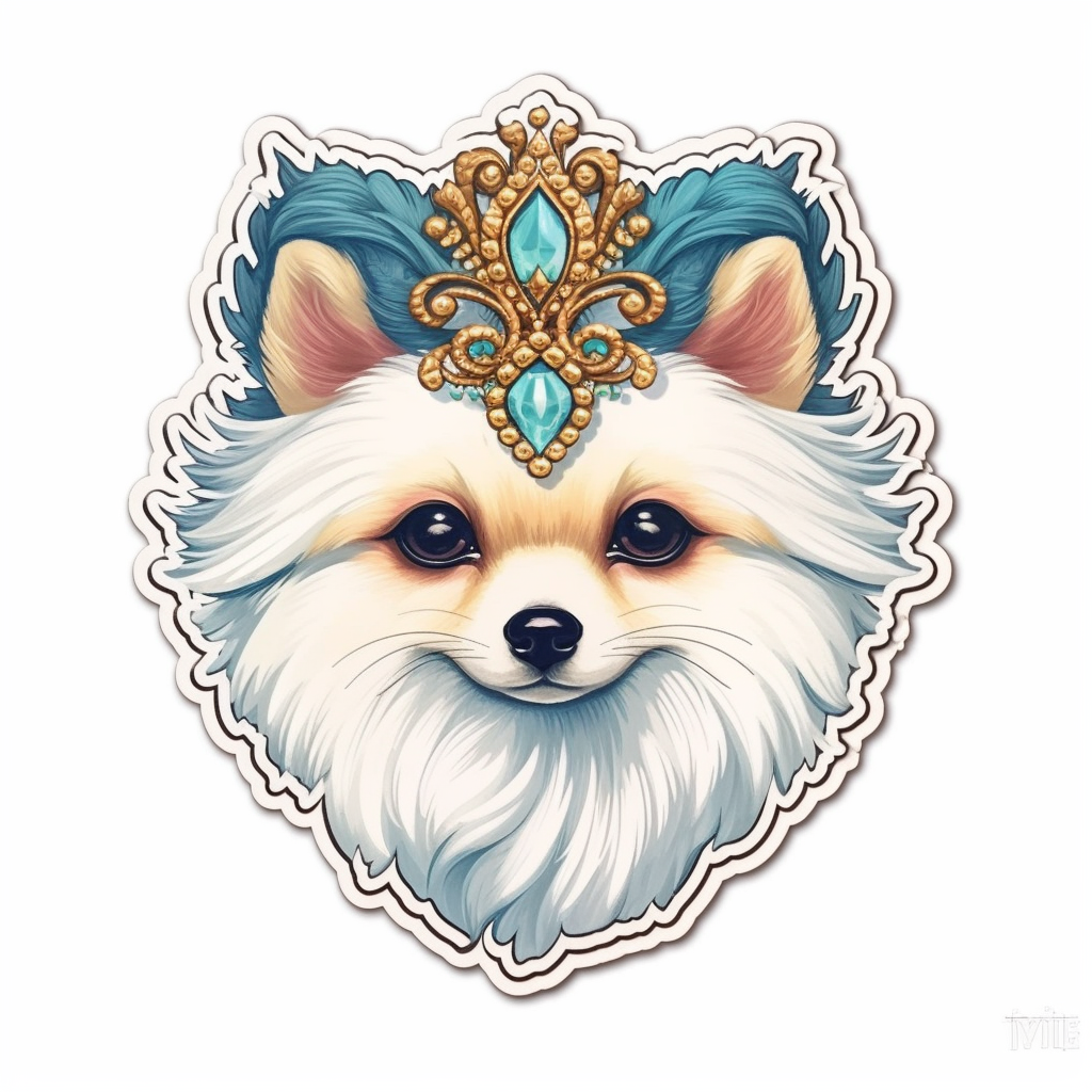 Cute and Adorable Pomeranian Vinyl Decal Sticker for Car, Laptop, Tumbler and more # 0011138